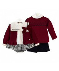 Conjunto Niña Vichy Dos Piezas KAX175-Valentina Bebés