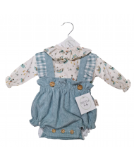 Conjunto peto micropana y camisa patos bebé niña-Protea Baby