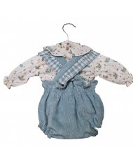Conjunto peto micropana y camisa patos bebé niña-Protea Baby