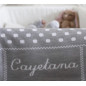 Mantita Topos Fondo Gris/ Topos Blanco(Personalizado)-Pangasa Mantita Topos Fondo Gris/ Topos Blanco(Personalizado)-Pangasa