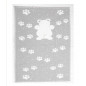 Mantita Huellas - Fondo Gris / Huellas Blanco(Personalizada)-Pangasa Mantita Huellas - Fondo Gris / Huellas Blanco(Personalizada)-Pangasa