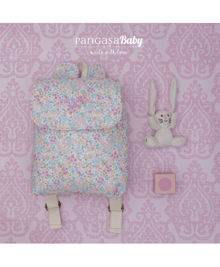 Mochilita Pangasa Personalizada Flores Lila-Pangasa