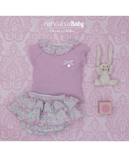 Conjunto Braguita Flores Lila-Pangasa