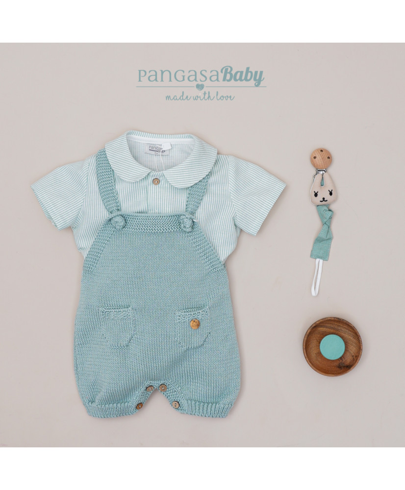 Conjunto Peto punto +Blusa Mint-Pangasa