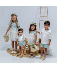 Conjunto Lino Niño Verde Empolvado -José Varon