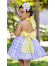 Vestido vuelo lila-amarillo-Abuela Tata