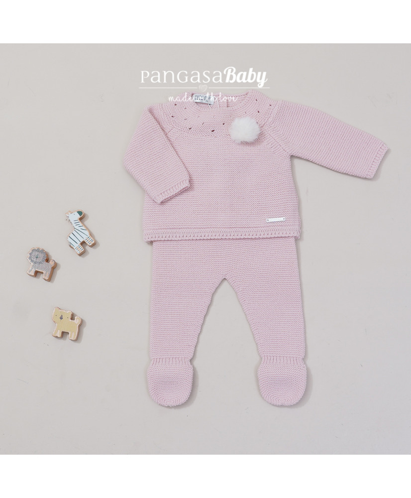 Primera Puesta Forma Moceta Rosa Empolvado-Pangasa Baby