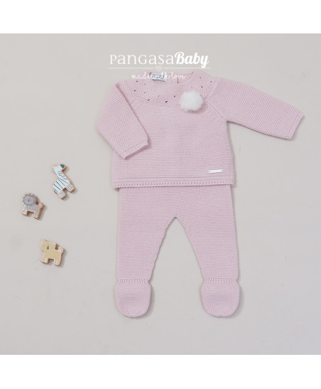 Primera Puesta Forma Moceta Rosa Empolvado-Pangasa Baby