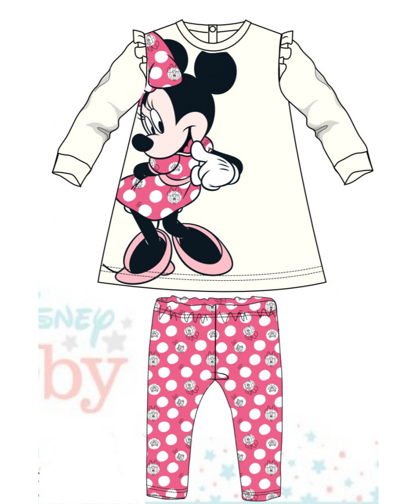 Conjunto Vestido y Mallas Fucsia Minnie-Disney
