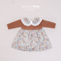 Vestido Hojas Teja +Braga-Pangasa Baby