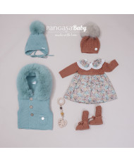 Vestido Hojas Teja +Braga-Pangasa Baby