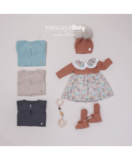 Vestido Hojas Teja +Braga-Pangasa Baby