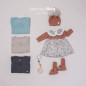 Vestido Hojas Teja +Braga-Pangasa Baby