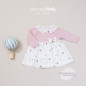 Vestido Globos Rosa Empolvado+ Braga-Pqngasa Baby