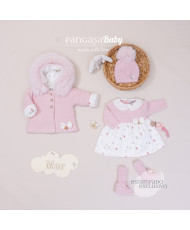 Vestido Globos Rosa Empolvado+ Braga-Pqngasa Baby