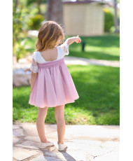 Vestido Niña Pequeña Tul Bicolor Rosa-La Ormiga