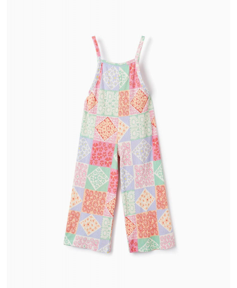 Mono De Tirantes Con Estampado Floral Para Niña, Multicolor-Zippy
