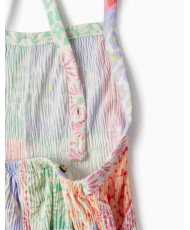 Mono De Tirantes Con Estampado Floral Para Niña, Multicolor-Zippy