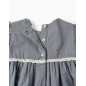 Vestido De Algodón Con Encaje + Cubrepañales Para Bebé Niña 'B&S', Azul-Zippy