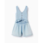 Mono En Denim Ligero De Algodón Para Niña, Azul Claro-Zippy