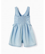 Mono En Denim Ligero De Algodón Para Niña, Azul Claro-Zippy