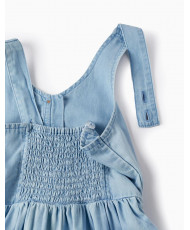 Mono En Denim Ligero De Algodón Para Niña, Azul Claro-Zippy