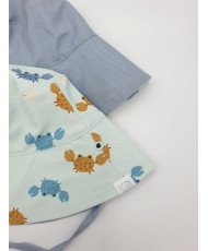 Conjunto Baño con Protección Solar UPF 50+ Azul Crabs- Monnauge