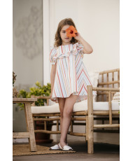 Vestido Rayas Naranja Niña-Coco Acqua