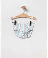 Braga+Vestido Rayas Turquesa Bebé Niña-Coco Acqua