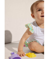 SET BLUSA, CULETÍN Y GORRO ESTAMPADO MARIPOSAS-Ysabel Mora