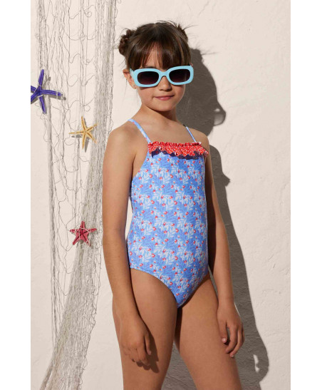 Bañador Niña Estampado Flores-Ysabel Mora