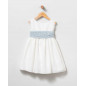 Vestido Niña con Cinturón Azul Océano-Coco Ceremonia