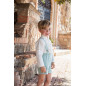 Conjunto Lino Familia "Miami"Bebé Niño Verde Agua-Coco Cerrmonia