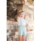 Conjunto Lino Familia "Miami"Bebé Niño Verde Agua-Coco Cerrmonia