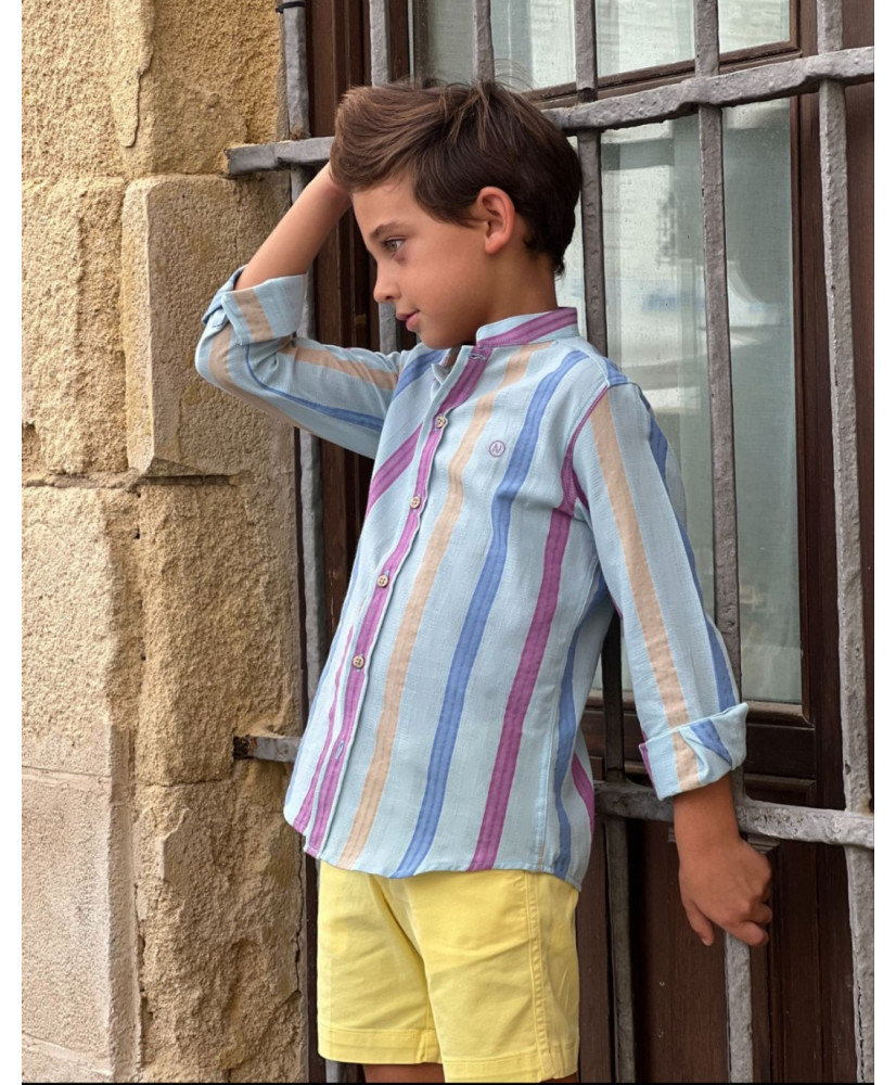 Camisa Niño Agua Marina-Nachete Camisa Niño Agua Marina-Nachete