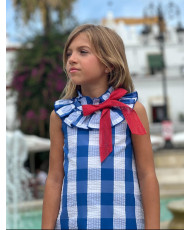 Vestido Niña Cuadros Azules-Nachete