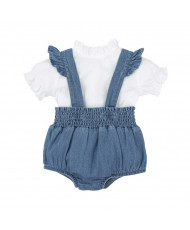 CONJUNTO PETO VOLANTE CON CAMISA CLAVEL Familia Indigo-Babidu
