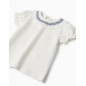 Camiseta De Manga Corta Con Volantes Para Bebé Niña, Blanco--Zippy Camiseta De Manga Corta Con Volantes Para Bebé Niña, Blanco--Zippy