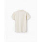 Polo En Piqué De Algodón Para Niño, Blanco-Zippy