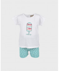 Conjunto bebé niño rayas helado-La Ormiga