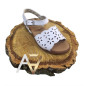 Sandalia Piel Nappa Blanco-Chispas