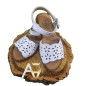 Sandalia Piel Nappa Blanco-Chispas