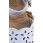 Sandalia Piel Nappa Blanco-Chispas