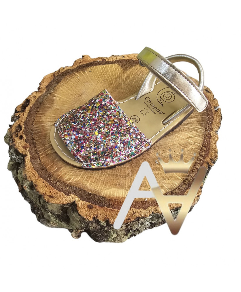 Menorquina Piel Glitter-Chispas