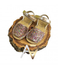 Menorquina Piel Glitter-Chispas