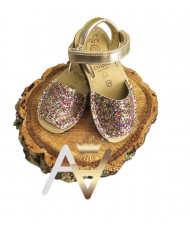 Menorquina Piel Glitter-Chispas