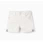 Short de niña en sarga con cintura ajustable-Zippy Short de niña en sarga con cintura ajustable-Zippy