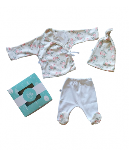 Conjunto 3 Piezas Prematuro Estampa Liberty-Todo Amor Baby