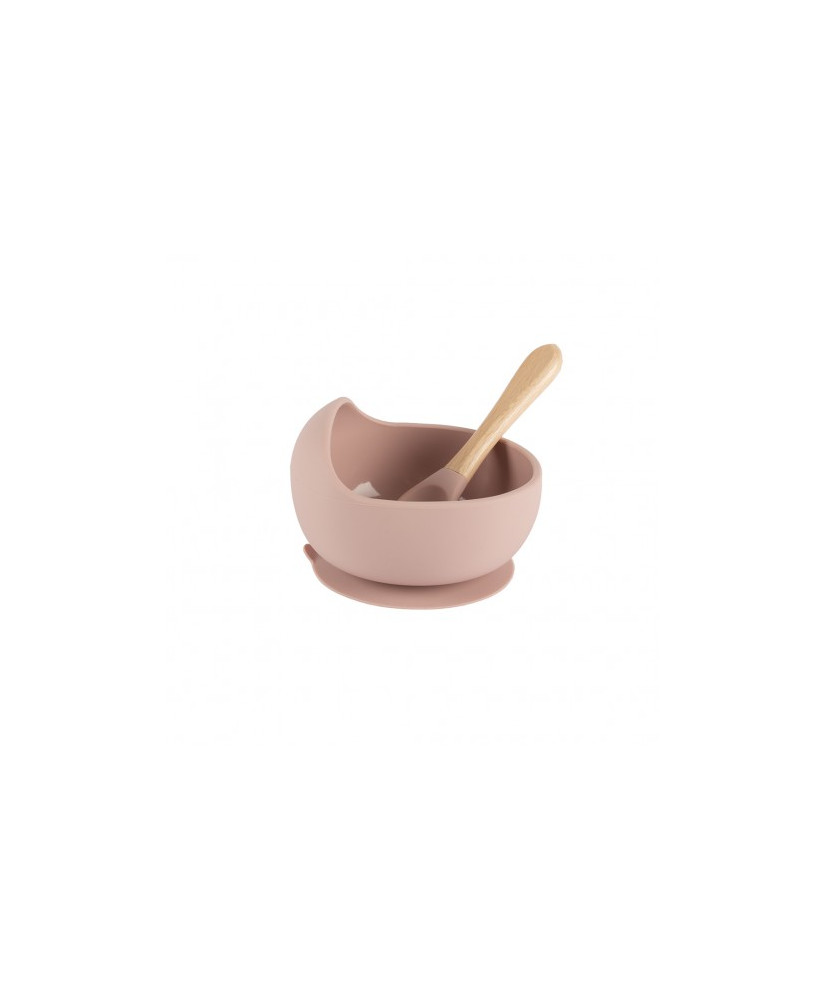 Bol de Silicona con Cuchara de Madera Personalizado -Boann Bol de Silicona con Cuchara de Madera Personalizado -Boann