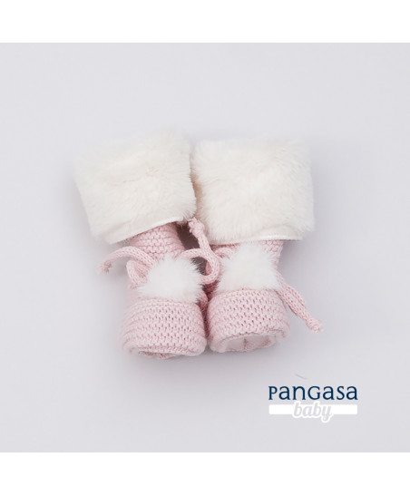 Botitas Forro Polar Rosa Empolvado-Pangasa